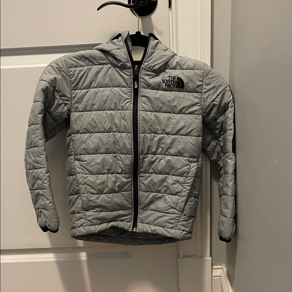 The North Face Light Gray Hooded Jacket